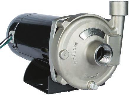 STAINLESS STEEL TRANSFER PUMPS - DDS SERIES FEATURES Stainless steel construction on all models Back pull-out design provides access to internal parts without disturbing the plumbing Mechanical shaft