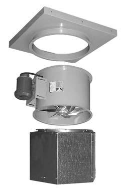 Used for securing fan to a platform or base and can be used to suspend fan from ceiling. Shipped knocked down for field assembly.