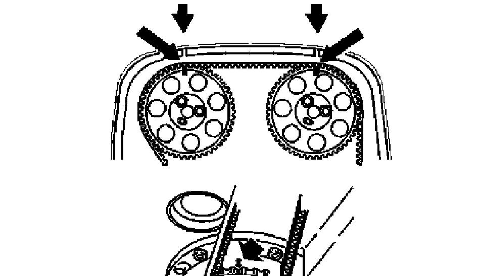 Failure to follow these instructions may cause damage to the valves. Remove: - upper timing belt cover. - servo reservoir and expansion tank. - Lift up and place on top of engine. Note!