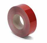 LUBRICATION BONDING & SEALING CLEANING HEALTH & SAFETY TOOLS Reflective Warning Tape Red 50m Reflector 94 x 44mm Type III (retro-reflective). Self adhesive reflector for light repair.