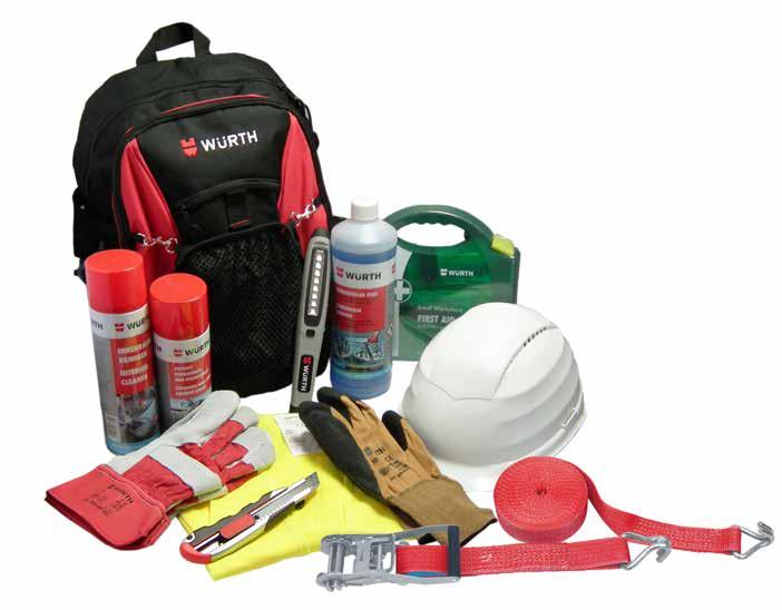 LUBRICATION BONDING & SEALING CLEANING HEALTH & SAFETY TOOLS DRIVER PACK 12PCS Contains everything a driver needs, stored in a neat ruck sack.