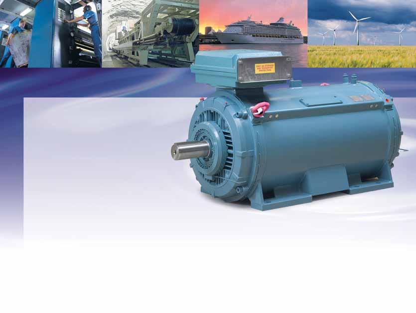 Low voltage water cooled motors range M3LP, frame s 355 to 450 The motor range represents a new generation of water cooled motors developed in response to market demands for improved technical