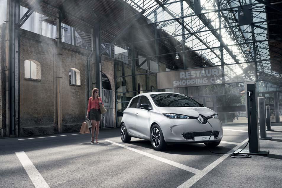 Charge ZOE anywhere New Renault ZOE is an easy-going car that can be charged anywhere: at home, on the street, at your office, in shopping centres, supermarkets or motorway service areas.