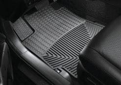 All-Weather Floor Mats All-Weather Floor Mats, made from odorless material, include deeply sculpted channels to trap water, road salt, mud and sand.
