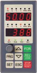 Technology Saves Energy Wisdom Creates Future Keypad Function Key Function PRG SET ESC FOR STOP/ RESET REV/ JOG To enter the menu of functions To store the values while setting the parameters.