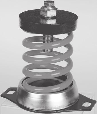 VOS OPEN TYPE SPRING MOUNT Rated deflection 50mm - Open type anti-vibration spring mount can be used with additional load. - deflection can be visually checked with ease.