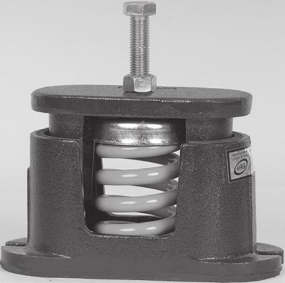 VHS HOUSING SPRING MOUNT Rated deflection 25mm - Housing type anti-vibration mount.