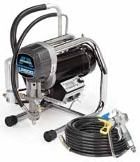 4 REASONS WHY AIRLESSCO SPRAYERS LAST LONGER AND COSTS LESS TO OWN... SAFER, MORE DURABLE DC MOTORS LP and SL Series Sprayers Our large motors turn slower, so a single gear drives the pump.