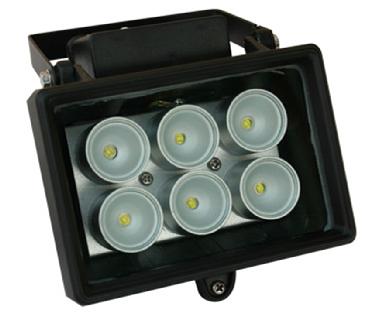 Bio 6 Flood Light Features High grade aluminum housing with convex toughened glass Composed of 6 X Cree XRE LED Each LED is being driven at 350mA LED colors available are cool white and warm white