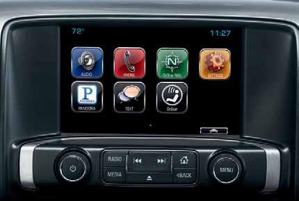 1. MYLINK. DONE YOUR WAY. Chevrolet MyLink 1 lets you arrange icons and features on the standard 7-inch or available 8-inch diagonal color touchscreen.