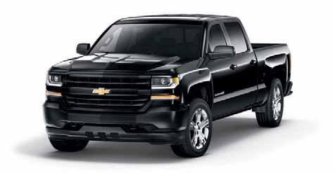 SELECT VEHICLE FEATURES (CONTINUED) SILVERADO CUSTOM Custom includes: Body-color grille surround Body-color headlamp bezels Body-color front bumper Body-color CornerStep rear bumper Recovery hooks