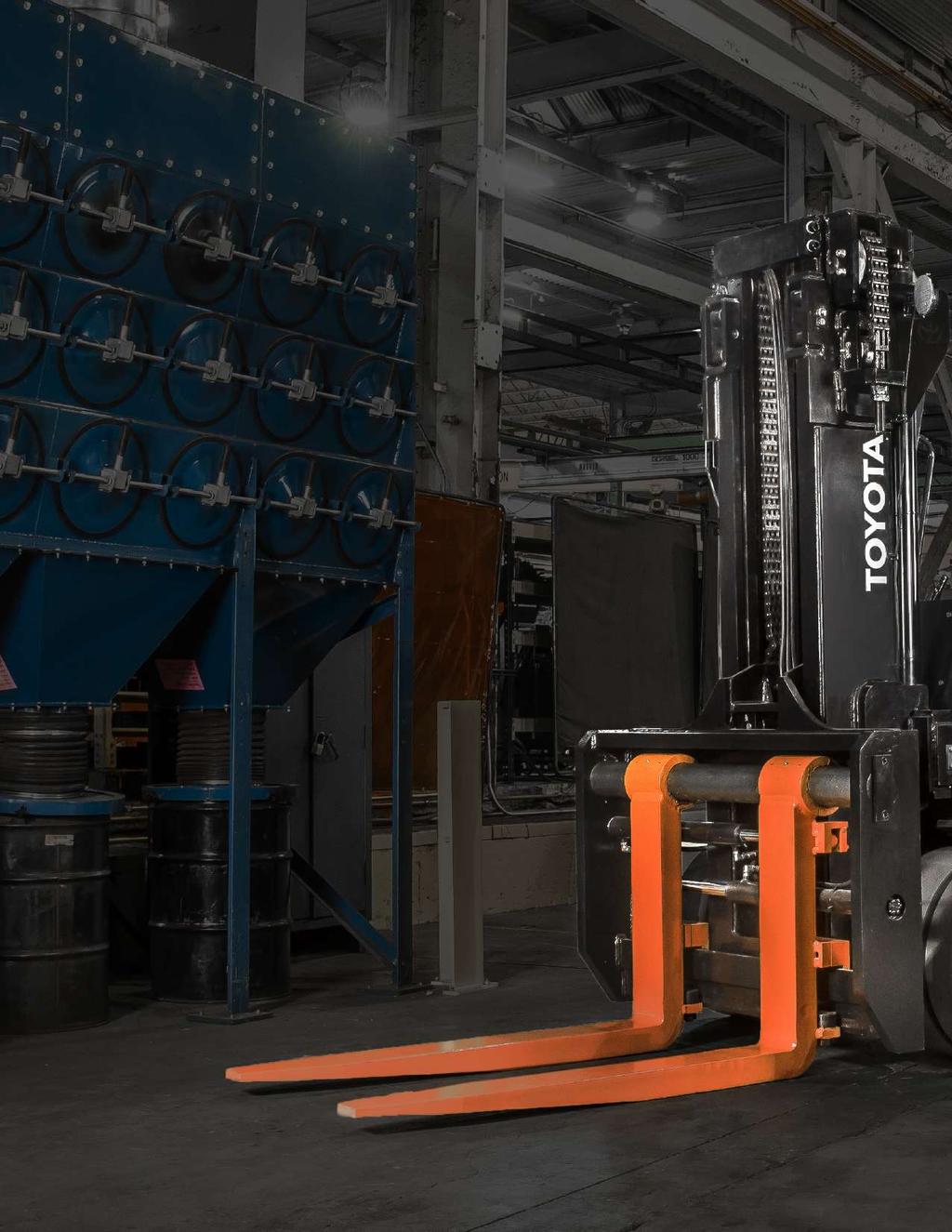 KING-SIZED POWER Prepare to have your expectations blown away. Power, durability, and all the high standards of the Toyota Heavy Duty line of forklifts.