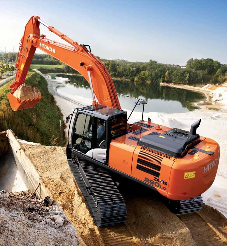 ZAXIS 290LC PERFORMANCE Hitachi assessed every component for the new range of medium excavators to achieve an even higher level of performance on the ZAXIS 290.
