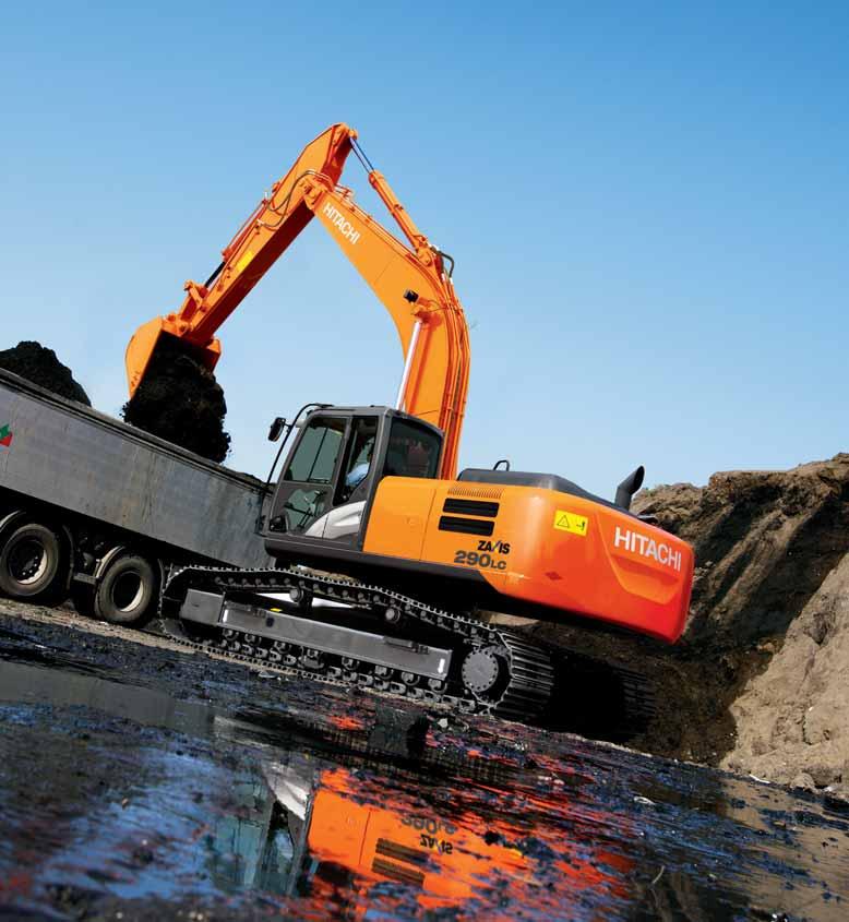ZAXIS 290LC PRODUCTIVITY Every construction machinery manufacturer must comply with EU legislation, but Hitachi takes the implementation of the latest emission standards to another level.