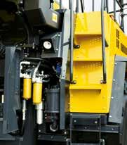 Tiltable Cab with Power Tilt The cab can be tilted rearward by 27 degrees to provide easy access to the engine and