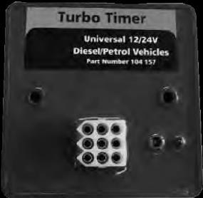 The built-in timer starts counting when the ignition is switched off, allowing 2min of idling time to allow the turbo to cool-off. After the 2min has elapsed the vehicle will automatically switch off.