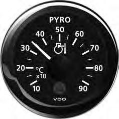 PARTS LISTING VIEWLINE ALL-WEATHER GAUGES (CONT...) PYROMETER The Viewline pyrometer indicates the exhaust temperature at the end of the exhaust pipe (up to 900ºC). Part no.