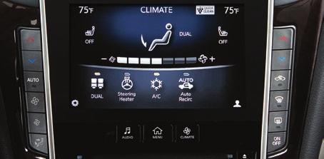 6 4 3 5 8 4 0 9 7 6 3 Climate Controls CLIMATE BUTTON Press to display the CLIMATE control screen on the lower display.