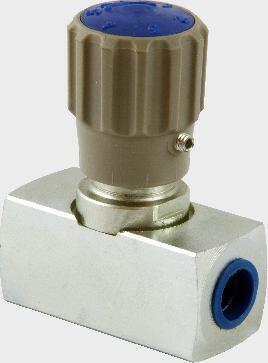 / EMIL1C VURSAE 9/1-18UNF 19 (,75) 58 (,8),1 kg (, lb) In-line unidirectional flow control valve