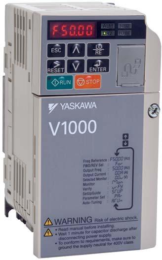 Safety Integrated Yaskawa V1000 is one of the first general purpose compact drives with built-in two channel hardware