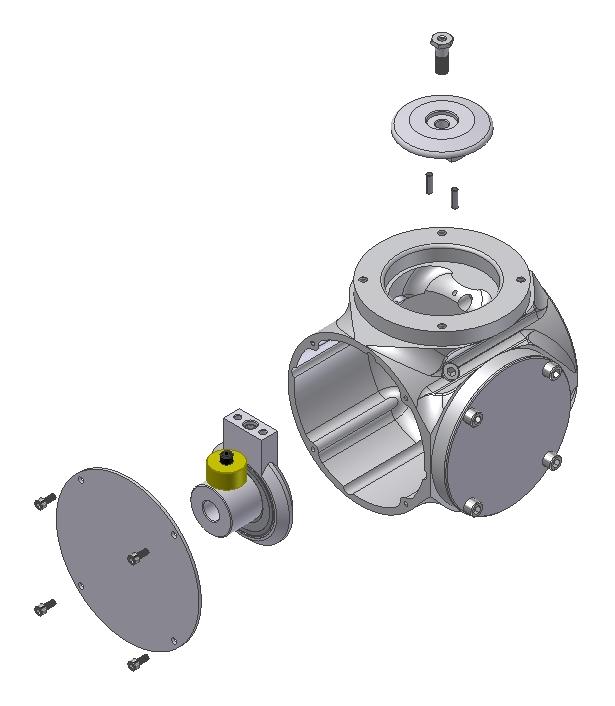 To reattach diaphragm, first insert the diaphragm plate screw through the Teflon washer, then through the diaphragm plate, then finally through the diaphragm.