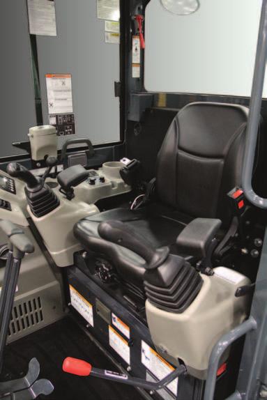 SALES GUIDE operator's cab ATURES LL-NEW FE A OPERATOR'S STATION 4-WAY ADJUSTABLE SEAT Fully adjustable seat with retractable belt