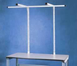 Bench- Mount Supports Double Bay Bench- Mounted Support Extra-wide construction provides more possibilities for accessory mounting. Measures 60î wide by 53î high. Kit #B108.