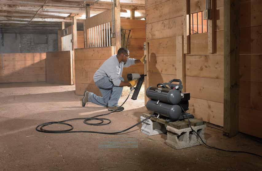 CHOOSING THE RIGHT AIR COMPRESSOR Choosing a product that is powerful and durable enough to fit your tools needs is key. The more air your compressor produces, the more items you can power.