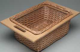 Wicker Basket For framed or frameless 15" or 18" cabinets Install in or between two cabinets Baskets are woven over solid beech frames which slide on runners (sold separately) For