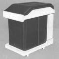 ) Material: Holder: steel, epoxy-coated Cover: plastic Pails: plastic MINIMUM CABINET WIDTH white/grey-brown 502.43.
