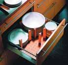 Kitchenware & Plate Organizer Customize drawer with any combination of beech posts and dividers Posts mount into pre-drilled holes and are secured with fastening nut Base plate can be field cut to