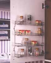Cabinet Spice Racks Spice rack With screw-mounting eyes wire Width x Depth x Height No.of shelves chrome-plated 244 x 66 x 395 mm 4 543.19.