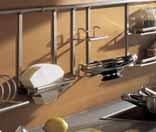 Backsplash Railing System Spice Rack, with 2 shelves For spice jars up to 59 mm (2 3 8") in diameter, and 110 mm (4 3 8") tall