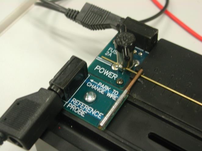 Plug in the Voltage sensor to Analog Ch A, then plug the two ends of the voltage sensor into the two slots on the probes
