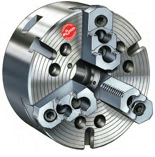 conjunction with RÖHM actuating cylinders with safety device SZS, OVS, LHS-L, LVS, EHS and EVS the power chucks meet the