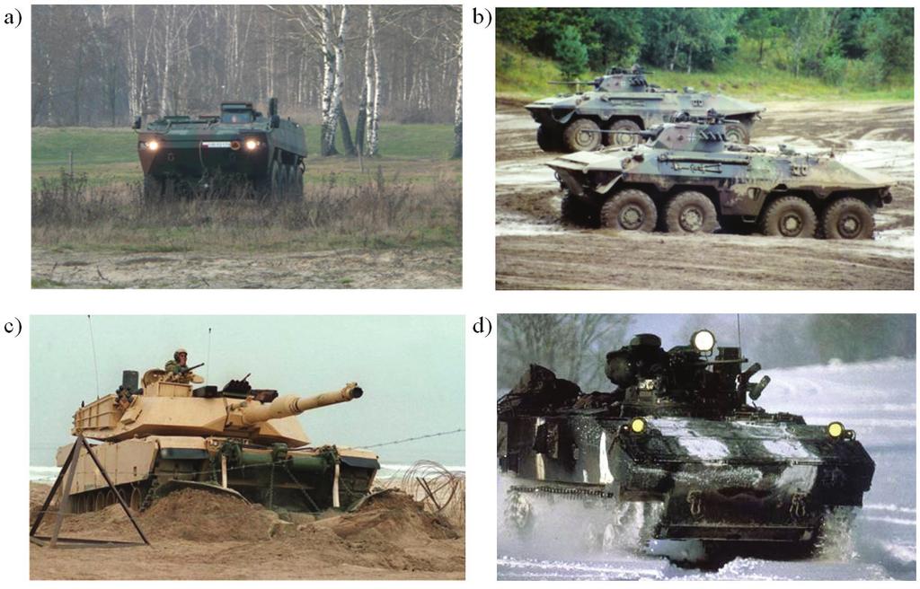 inertia forces, engine and propulsion system, shooting a gun, mine explosion, bullet or splinter hitting the vehicle. Operational Loads of Combat Vehicles Fig. 2.