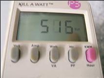 The LCD will display Watts as the active power, where VA is the apparent Power (VA = Vrms Arms). 5. The HZ/PF button is a toggle function button.