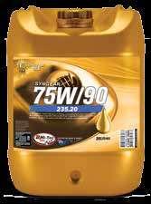AUTOMOTIVE GEAR OILS SYNTHETIC GEAR OILS SYNGEAR 75W/90 GL-5 Hi-Tec Syngear 75W/90 GL-5 is a full synthetic limited slip gear oil which offers outstanding high temperature and high load performance