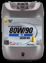 AUTOMOTIVE GEAR OILS HIGH PERFORMANCE GEAR OILS EP MULTIGEAR 75W/80 GL-5 Hi-Tec EP Multigear 75W/80 GL-5 is a mineral based gear lubricant providing outstanding thermal stability, exceptional thermal