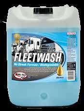 SPECIALTY PRODUCTS CLEANING DETERGENTS FLEET WASH Hi-Tec Fleetwash is a coconut oil based detergent formulation containing inorganic phosphates for the purpose of removing dirt, mud, oil film and