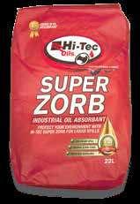 HI8-3040-0020 (10kg); HI8-3040-0020 (20kg) Application Assorted fabric cleaning rags 10kg or 20kg bag SUPER ZORB Hi-Tec Super Zorb is a lightweight oil
