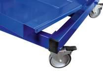X X detectable deflection roller with drip pan The space-saving shelf with fastening casters