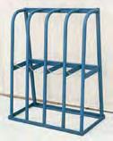 Five shelf design allows for generous storage of multiple thickness materials. Distance between shelves is 9½". All welded steel frame allows for 2,000 pound capacity per shelf.