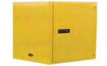 Meets OSHA and NFPA code 30 standards. Powder coated yellow finish. Wire reels are not included.