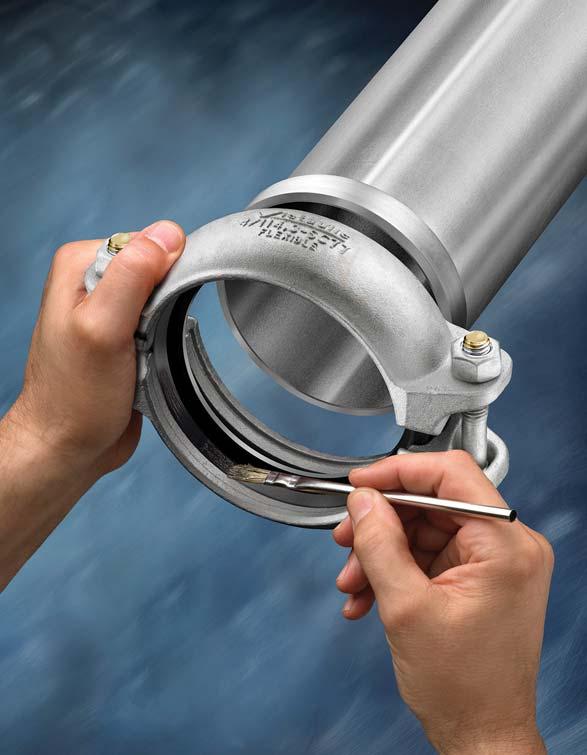 VICTAULIC Shouldered Installation-Ready Couplings Improved installation productivity up to 10 times faster Lube it!