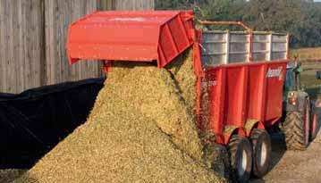 emptying - emptying time equivalent to a large volume trailer of the same capacity EPR silage