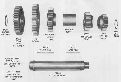 Remove the right and left countershaft