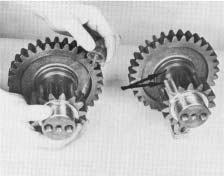 Mark timing teeth on countershaft low speed gears.