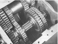 mainshaft with those on countershaft; move