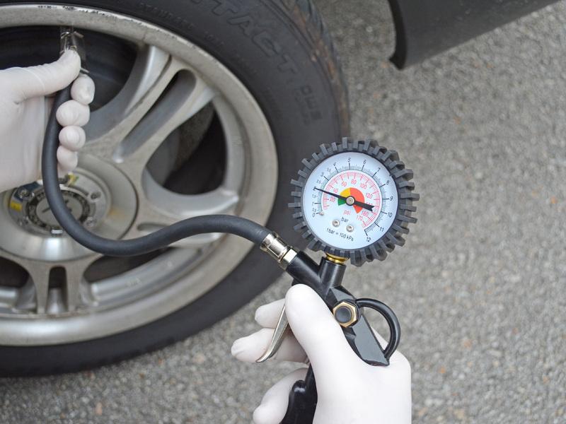 year. Using an air compressor, re-inflate the tires to the desired air pressure.